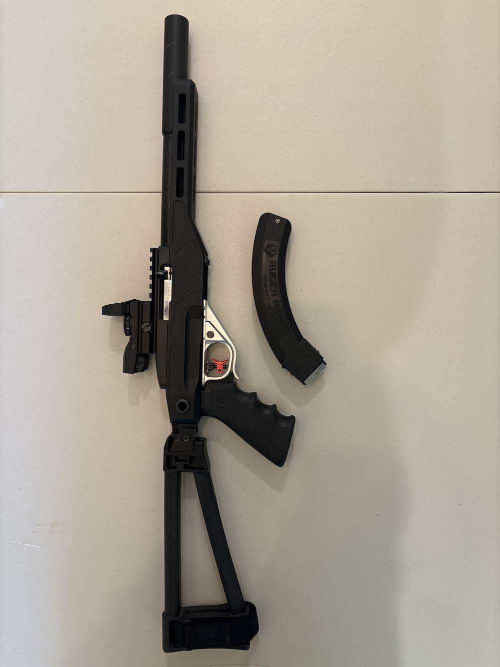 Ruger 1022 custom competition folding rifle (SUPPRESSOR SOLD)-img-1