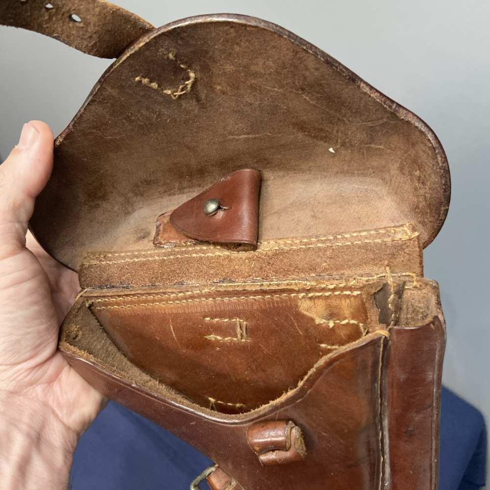 WW1 German Luger Holster P08 Hardshell Leather 1915 C. HOLSTE & Co München -img-12