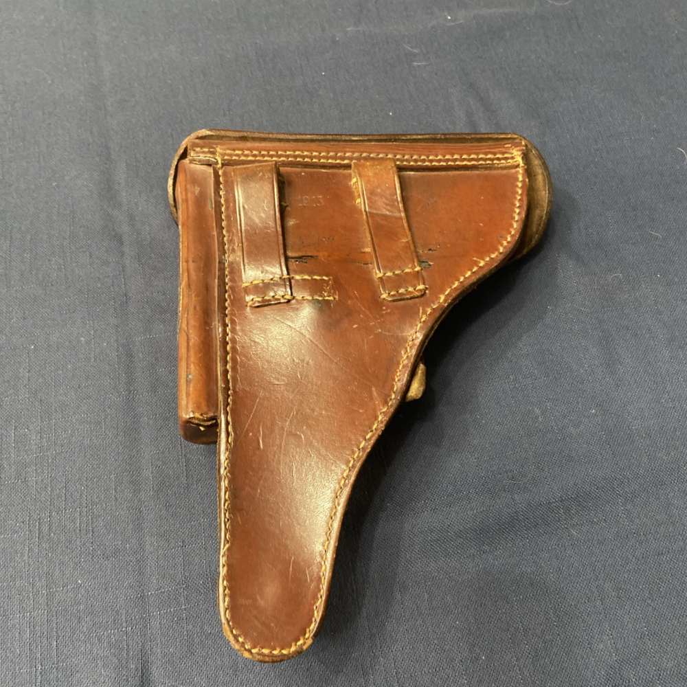 WW1 German Luger Holster P08 Hardshell Leather 1915 C. HOLSTE & Co München -img-7