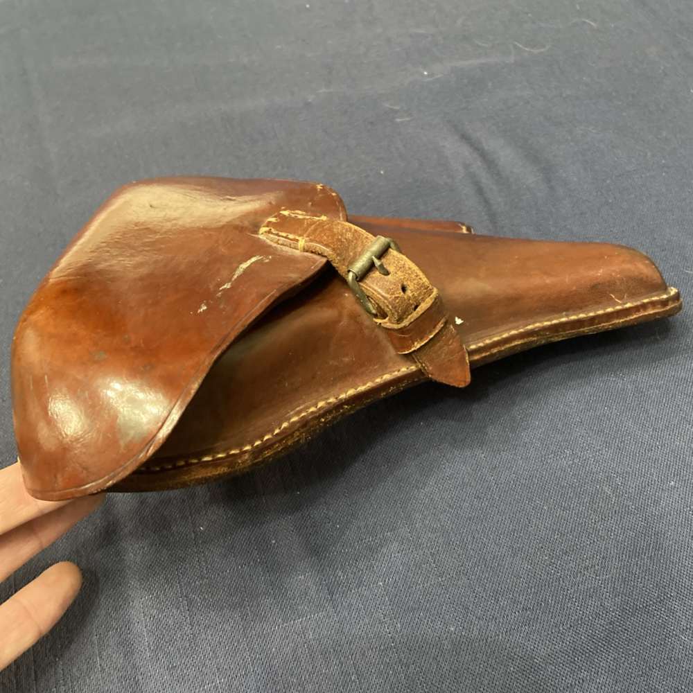 WW1 German Luger Holster P08 Hardshell Leather 1915 C. HOLSTE & Co München -img-4