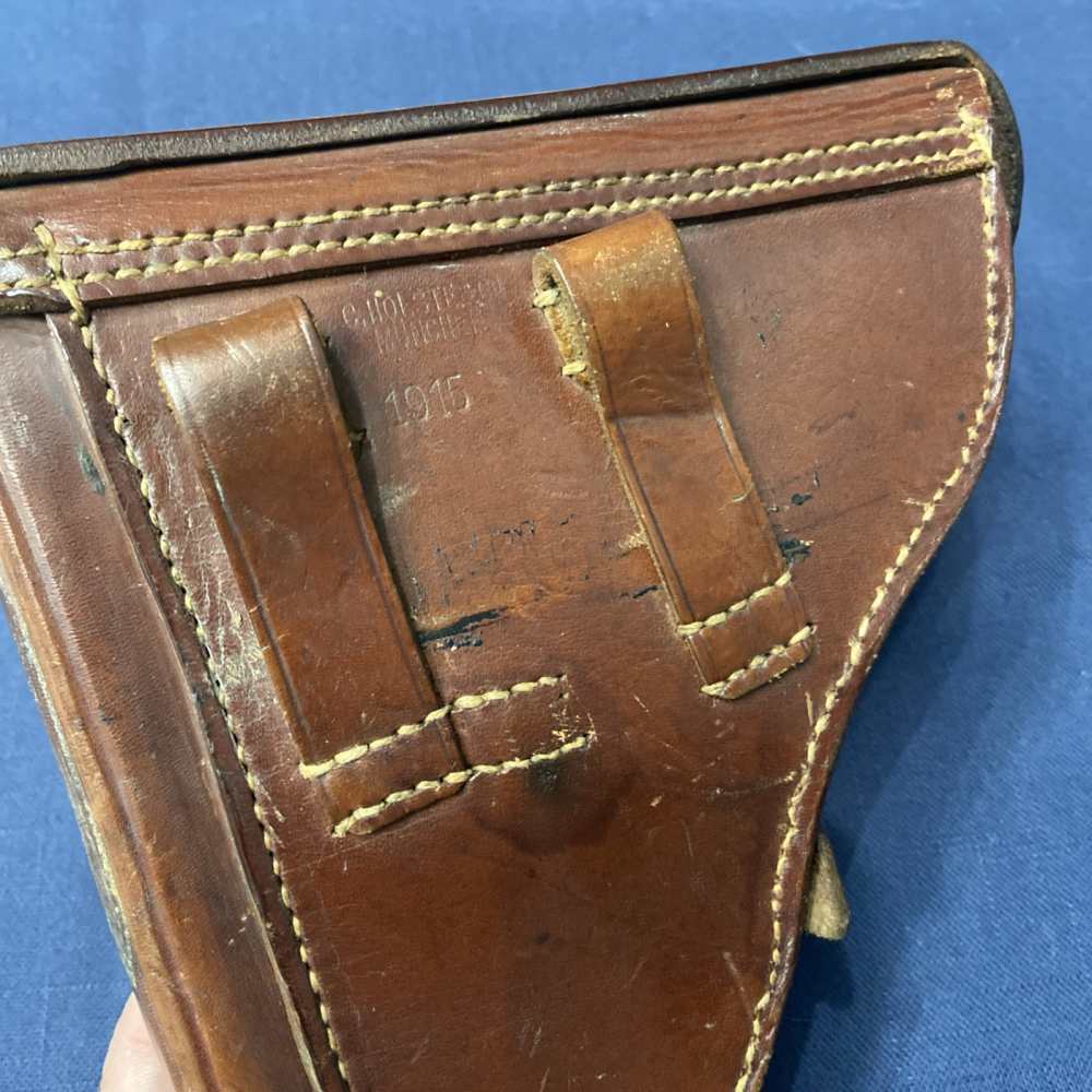 WW1 German Luger Holster P08 Hardshell Leather 1915 C. HOLSTE & Co München -img-9