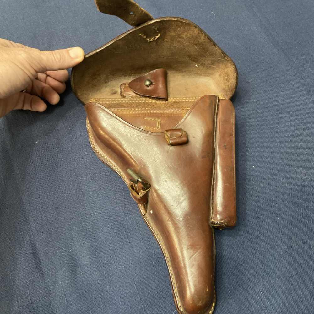 WW1 German Luger Holster P08 Hardshell Leather 1915 C. HOLSTE & Co München -img-11