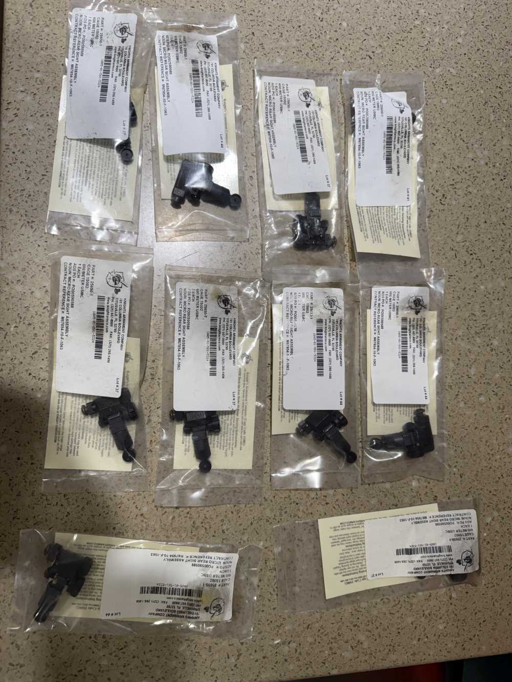 KAC Knights Armament Company USMC Marked Micro Rear Sight Lot of 10 25650-1-img-0