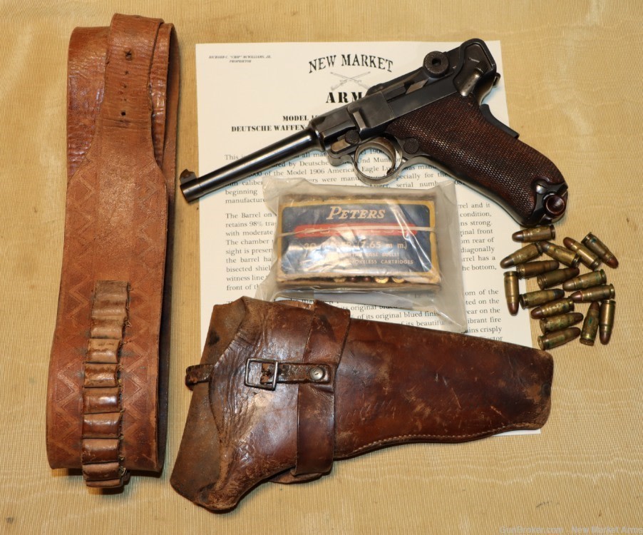Fine & Scarce DWM Model 1906 American Eagle Luger, 7.65mm c. 1906-img-134