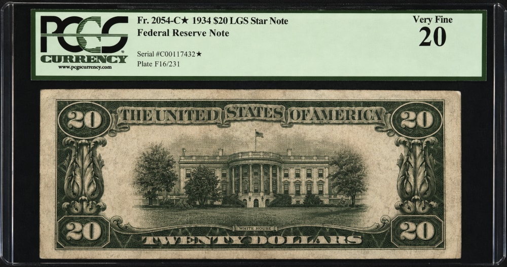 1934 $20 Federal Reserve Note w/ Andrew Jackson Graded-img-1