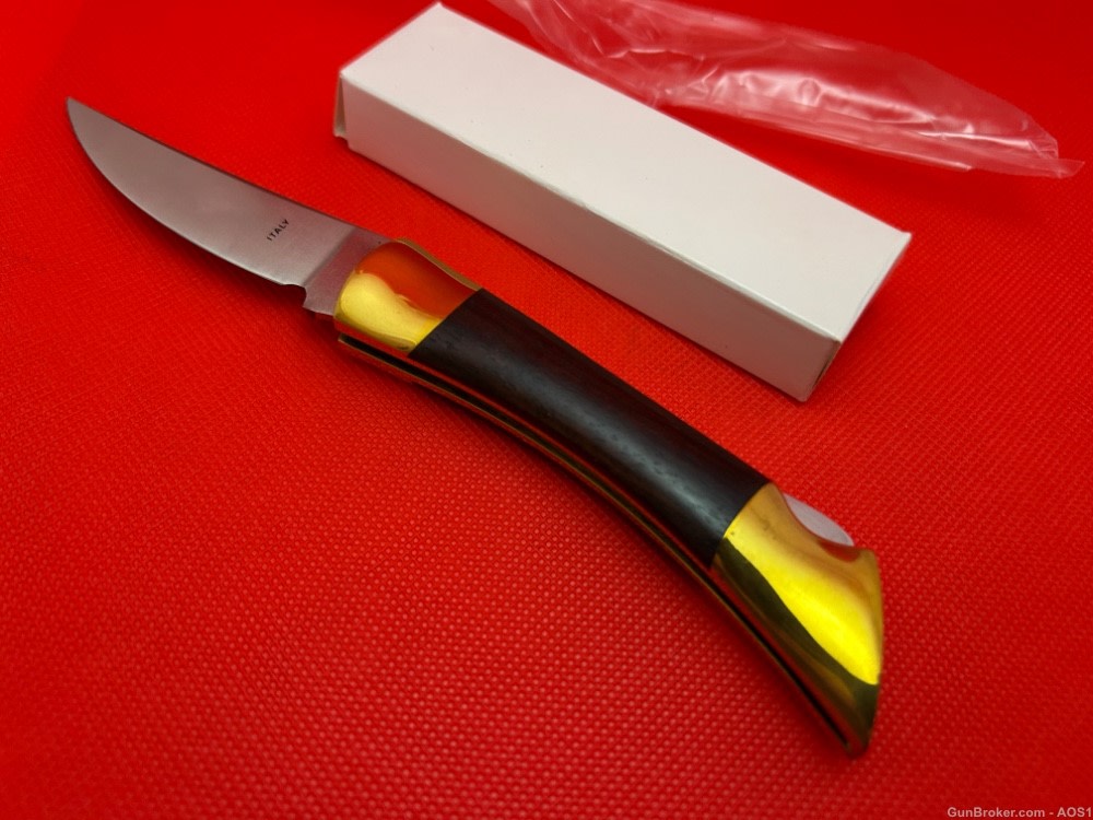 Vintage Falcon Blades Italy Medium Lockback Pocket Knife Sandvik Rostfrie-img-0