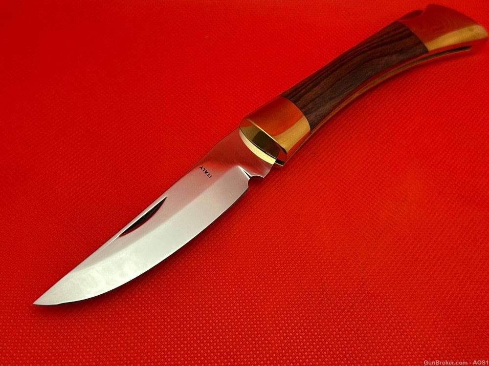 Vintage Falcon Famous Blades Italy Large Lockback Pocket Knife Rostfrie NOS-img-1