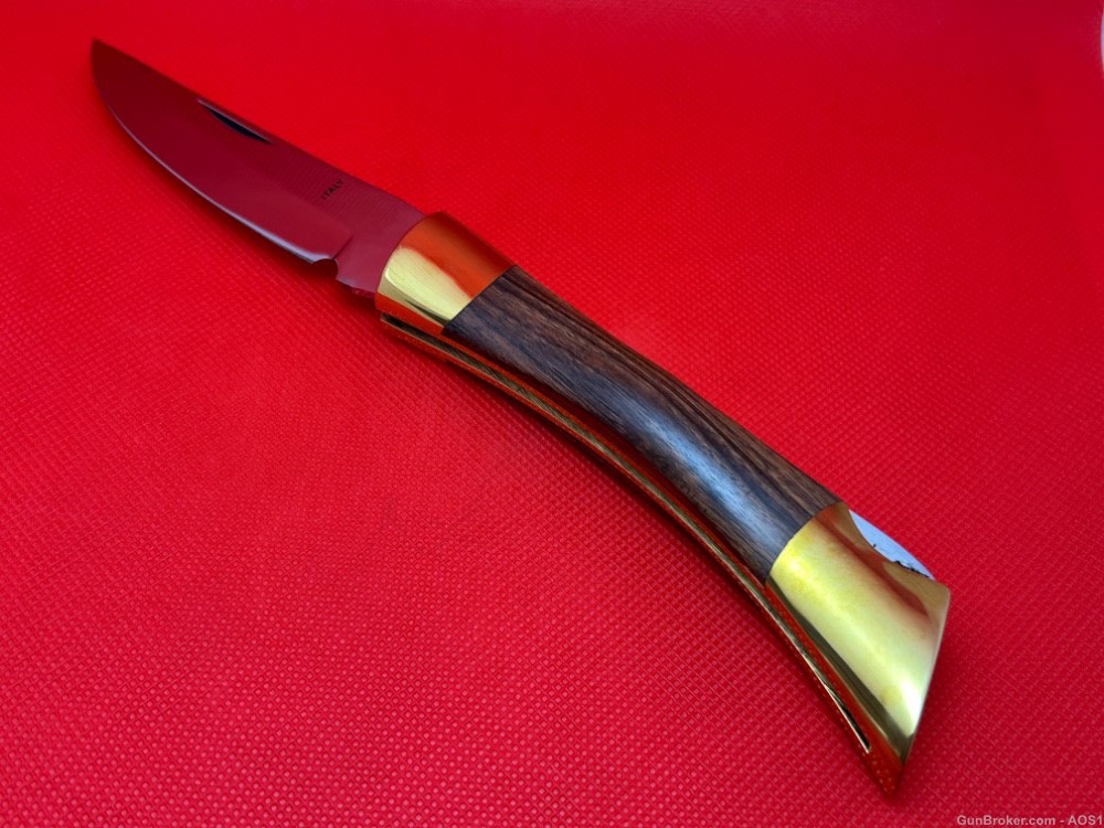 Vintage Falcon Famous Blades Italy Large Lockback Pocket Knife Rostfrie NOS-img-3