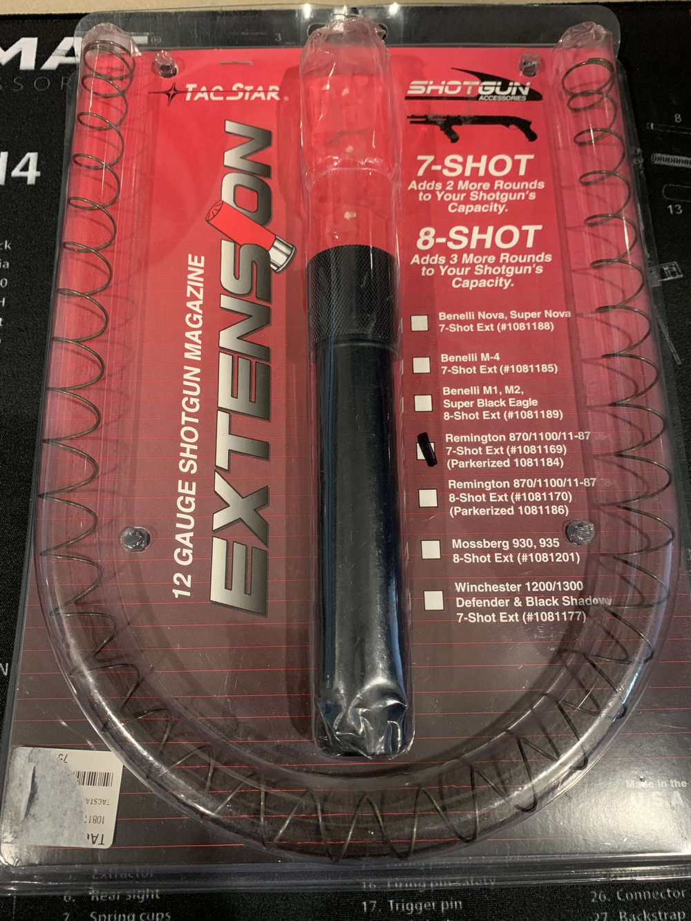 TacStar 7-Shot Magazine Extension For Remington 870 12-Gauge Shotgun-img-0