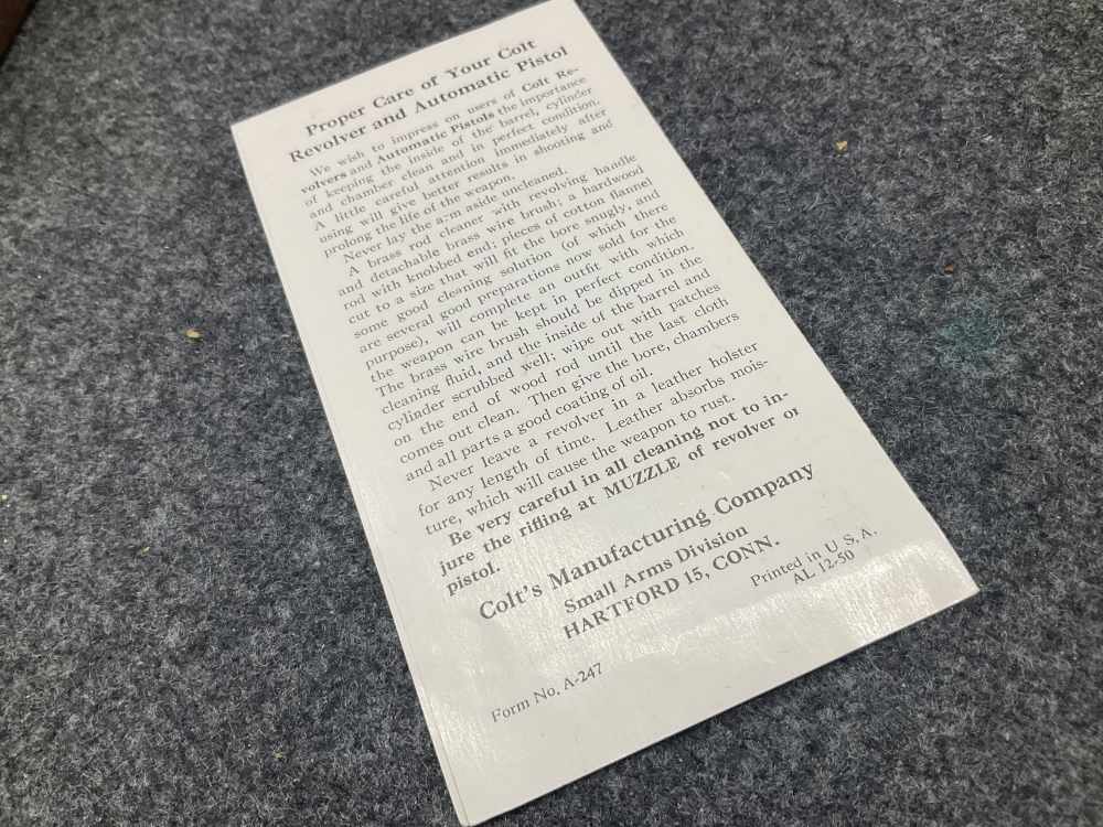 Vintage 1951 COLT  detective special 38 revolver gun box police book manual-img-4