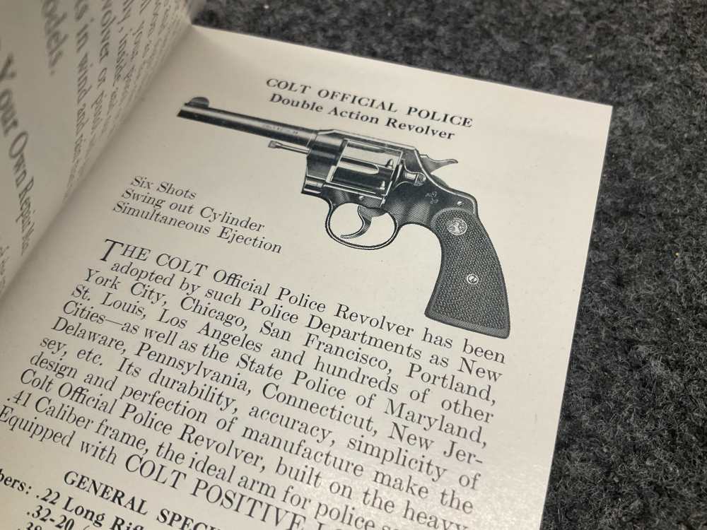 Vintage 1951 COLT  detective special 38 revolver gun box police book manual-img-24