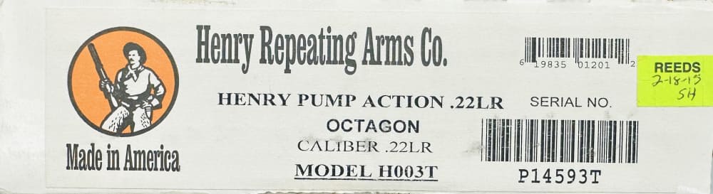 Henry Model H003T - .22 S/L/LR - 20" Octagon Barrel - Pump Action - LNIB-img-15