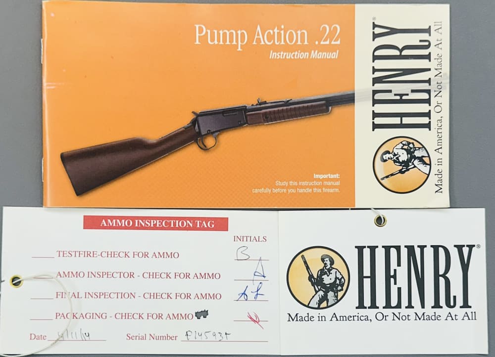 Henry Model H003T - .22 S/L/LR - 20" Octagon Barrel - Pump Action - LNIB-img-13