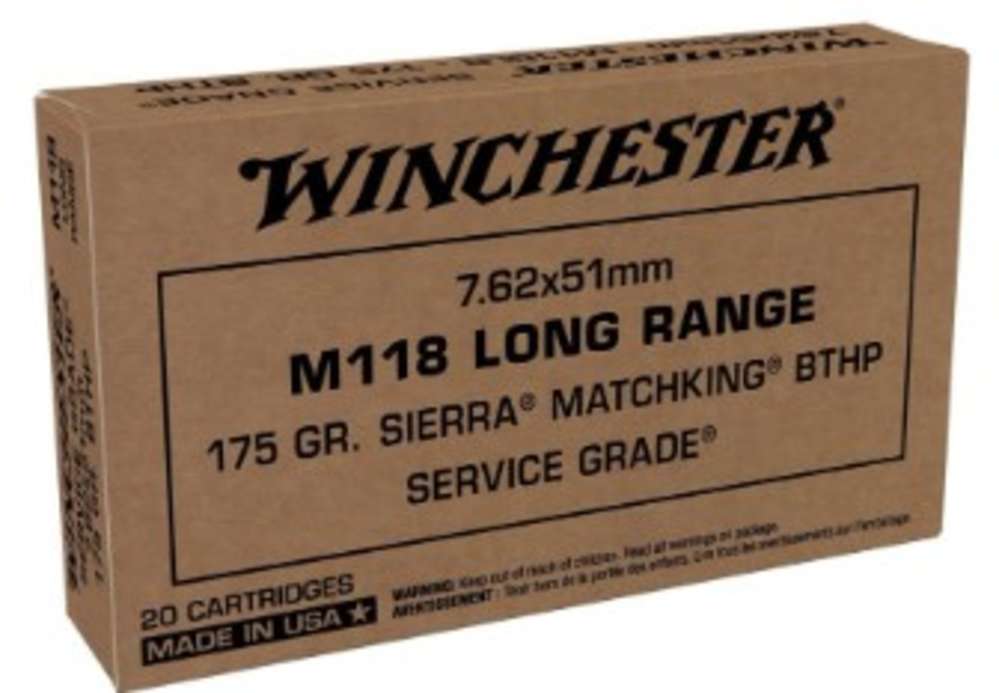 Winchester Ammo Sierra 7.62x51mm NATO 175 gr Sierra MatchKing Hollow Point -img-0