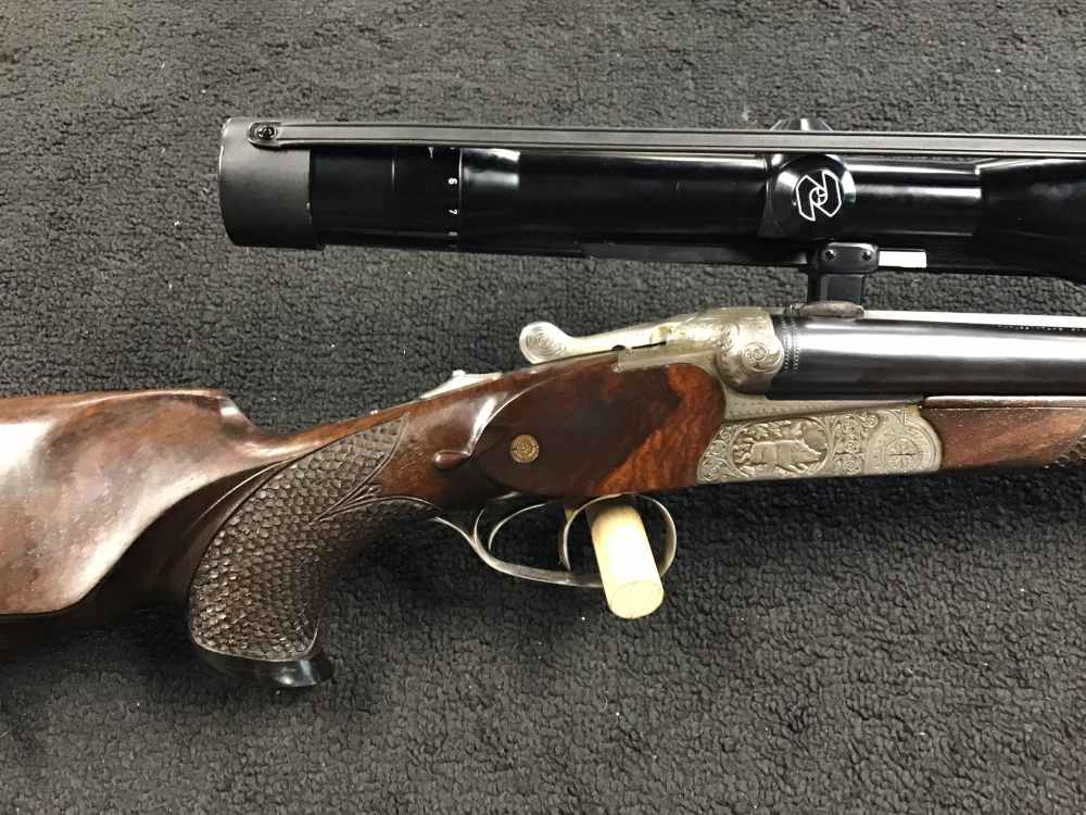 GEER MERKEL SUHL 12GA SIDE BY SIDE AND 30-06 BELOW MODEL IS A DRILLING-img-2