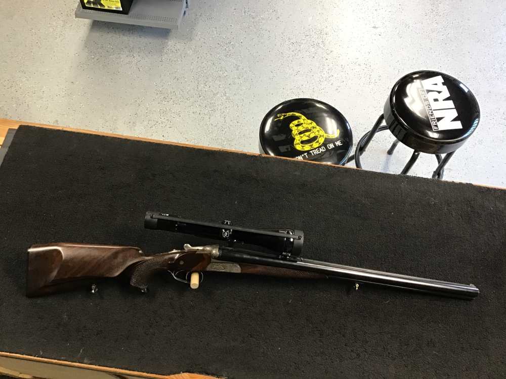 GEER MERKEL SUHL 12GA SIDE BY SIDE AND 30-06 BELOW MODEL IS A DRILLING-img-0