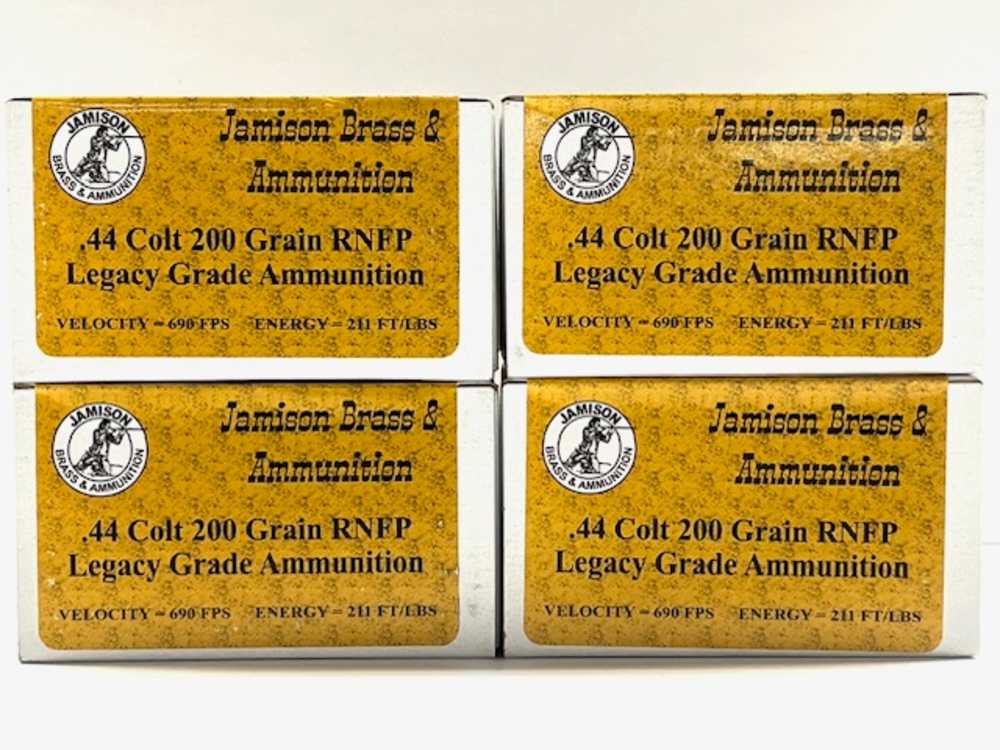  Jamison Legacy Grade 44 Colt 200gr RNFP Lead Factory Loaded "80 Rounds" -img-0