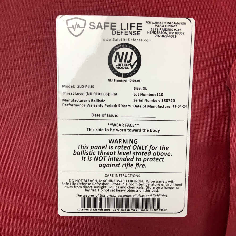 Safe Life Defense XL Tactical Enhanced Multi-Threat Coyote Soft Armor IIIA+-img-4