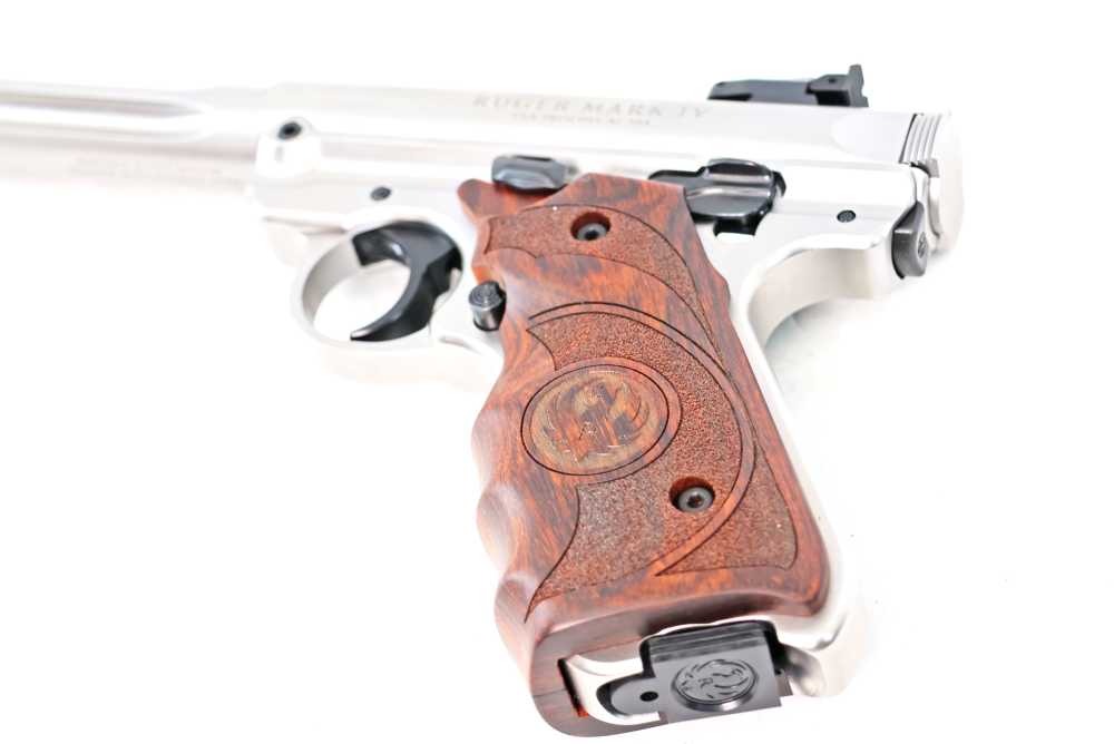 Ruger Mark IV Hunter Custom Satin Steel LNIB .22LR 6.8"-img-14