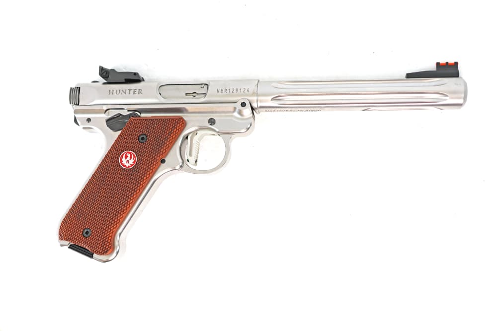 Ruger Mark IV Hunter Custom Satin Steel Like New .22LR 6.8" -img-0