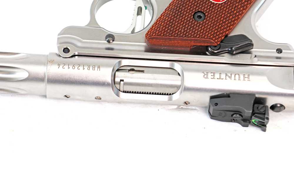 Ruger Mark IV Hunter Custom Satin Steel Like New .22LR 6.8" -img-10