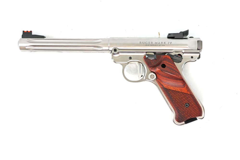 Ruger Mark IV Hunter Custom Satin Steel Like New .22LR 6.8" -img-1