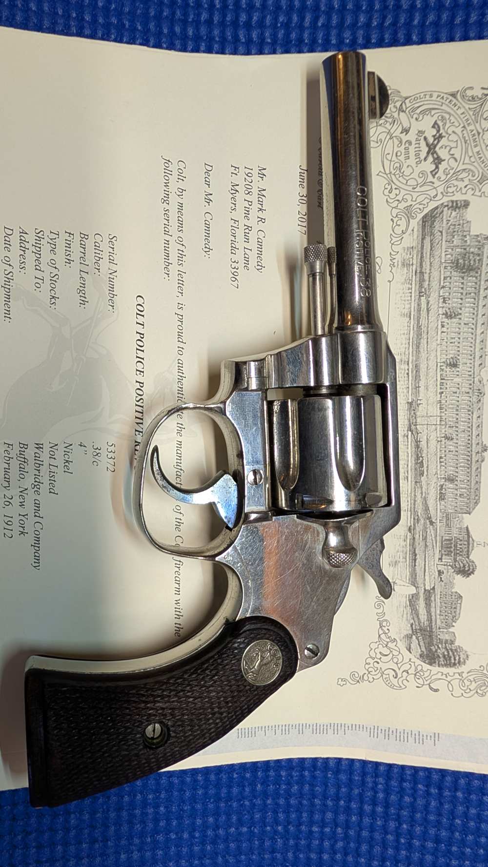 Colt Police Positive, Nickel, 38 SW, Colt letter-img-1