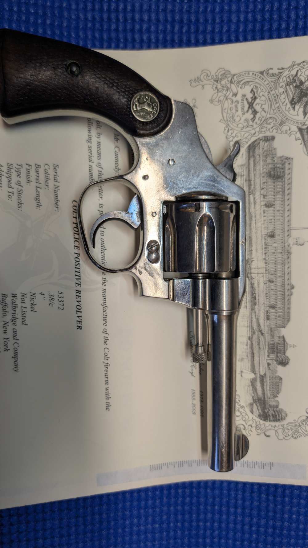 Colt Police Positive, Nickel, 38 SW, Colt letter-img-2