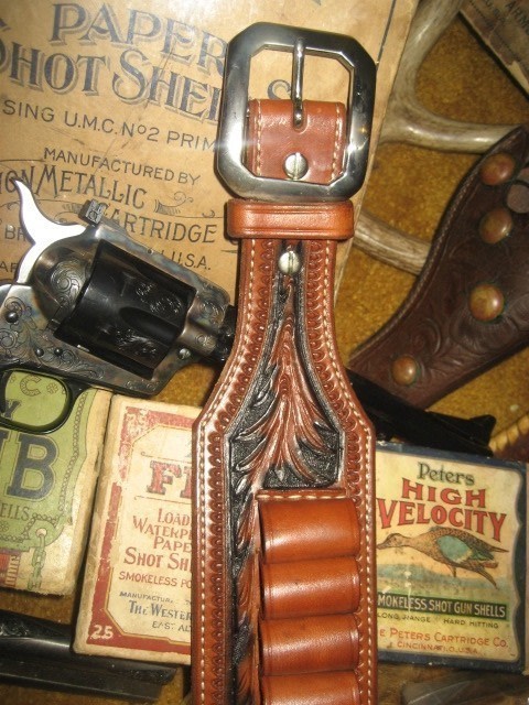 VINTAGE EL PASO SADDLERY BELT 12 GA. LOOP'S !-img-1