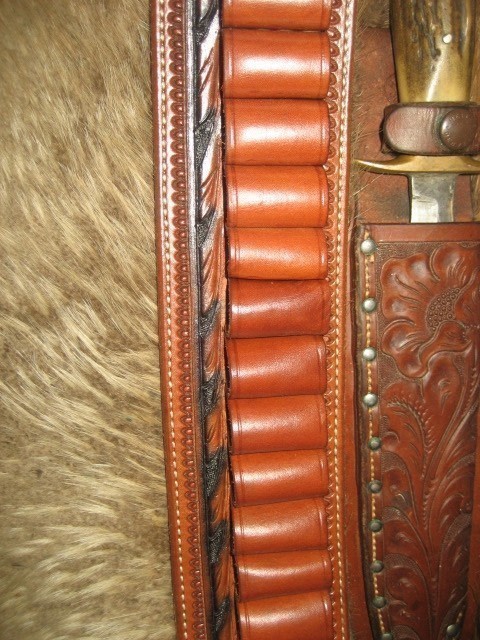 VINTAGE EL PASO SADDLERY BELT 12 GA. LOOP'S !-img-2