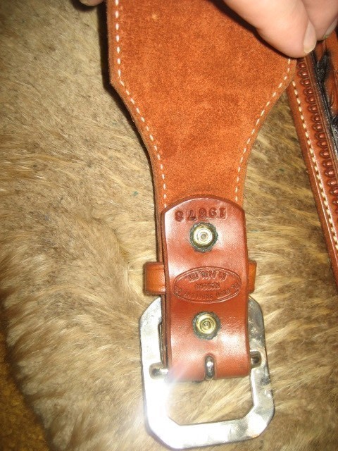 VINTAGE EL PASO SADDLERY BELT 12 GA. LOOP'S !-img-4