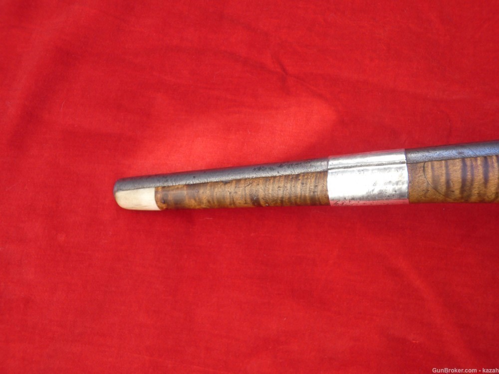 FINEST ANTIQUE PERSIAN FLINTLOCK PISTOL DAMASCUS BARREL Middle Eastern -img-8