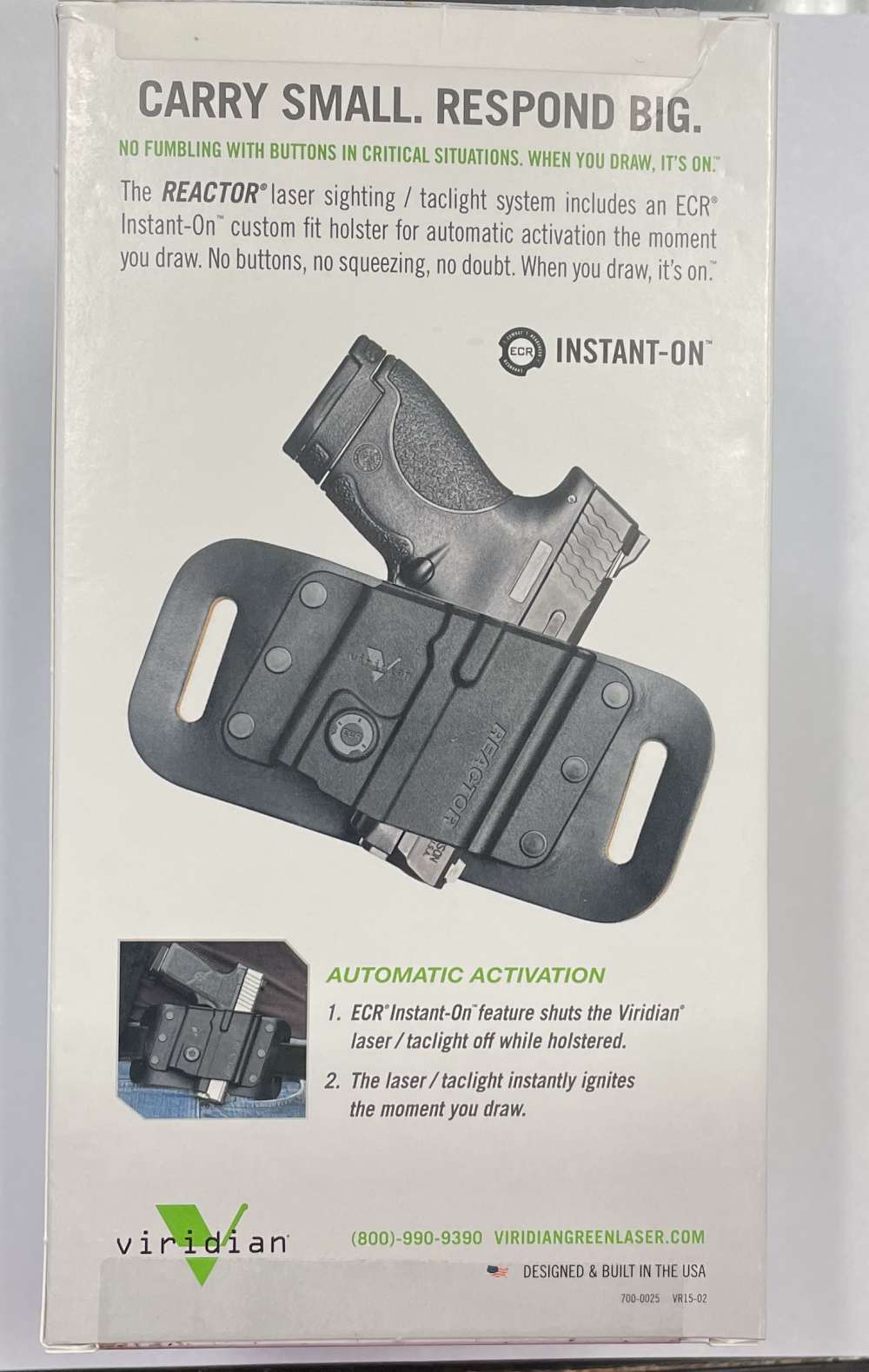 Viridian Reactor 5-R Red laser sight and holster for Glock 43-img-1