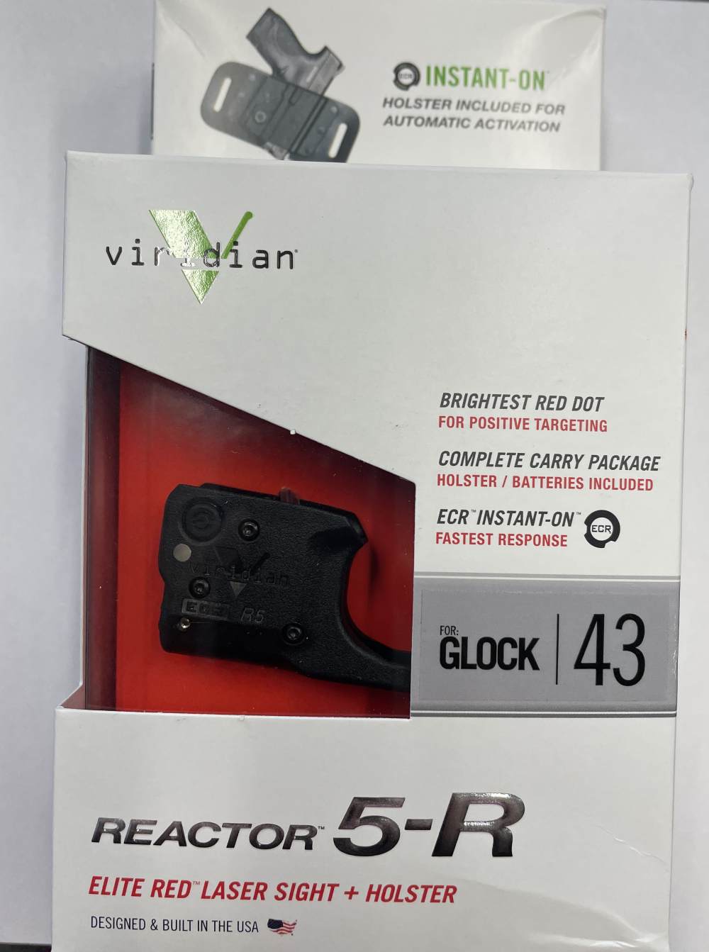 Viridian Reactor 5-R Red laser sight and holster for Glock 43-img-0