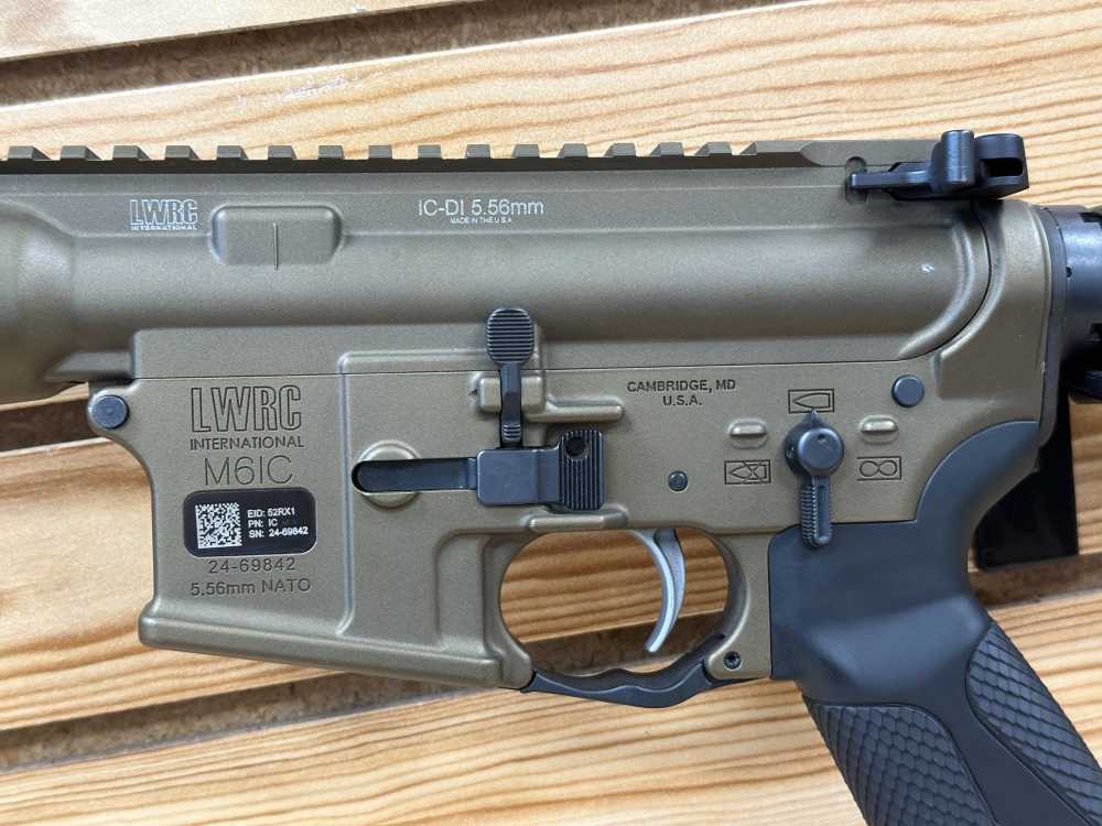 LWRC M6IC-DI AR-15 5.56MM 16" Burnt bronze w/ UCIW stock-img-9