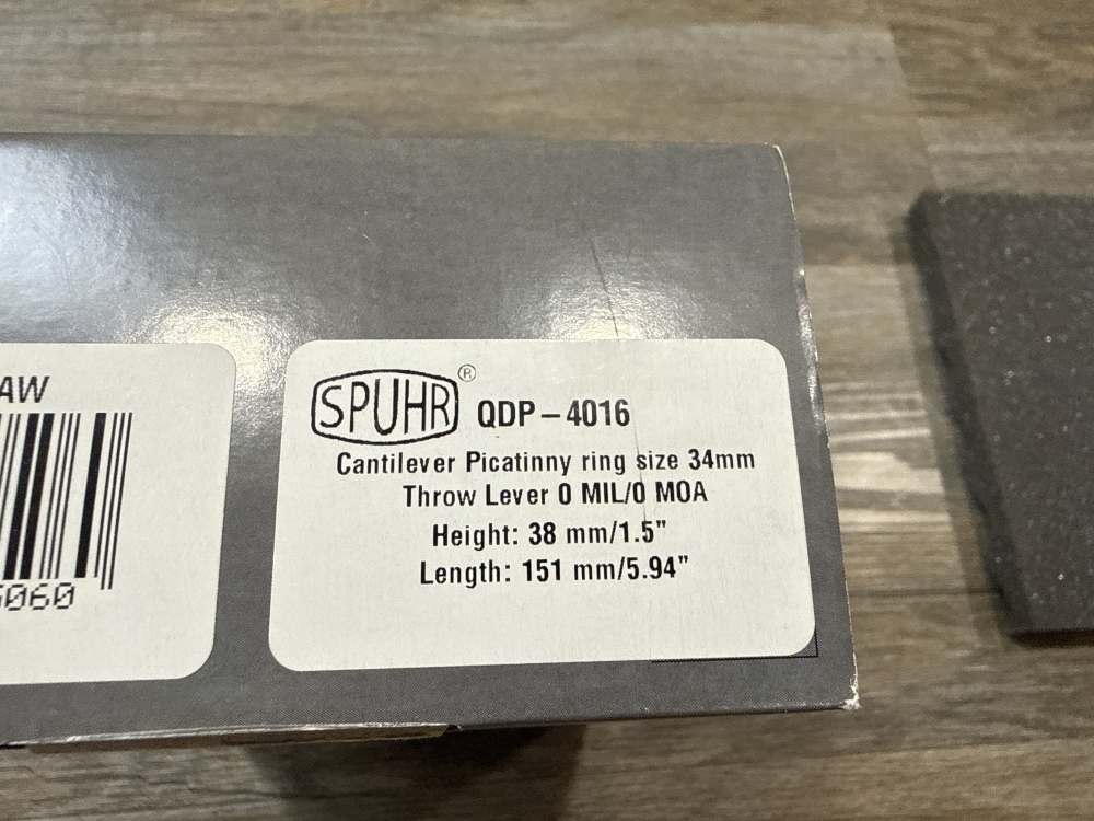 Lightly Used Spuhr Cantilever QD Picatinny Scope Mount 34MM -img-9