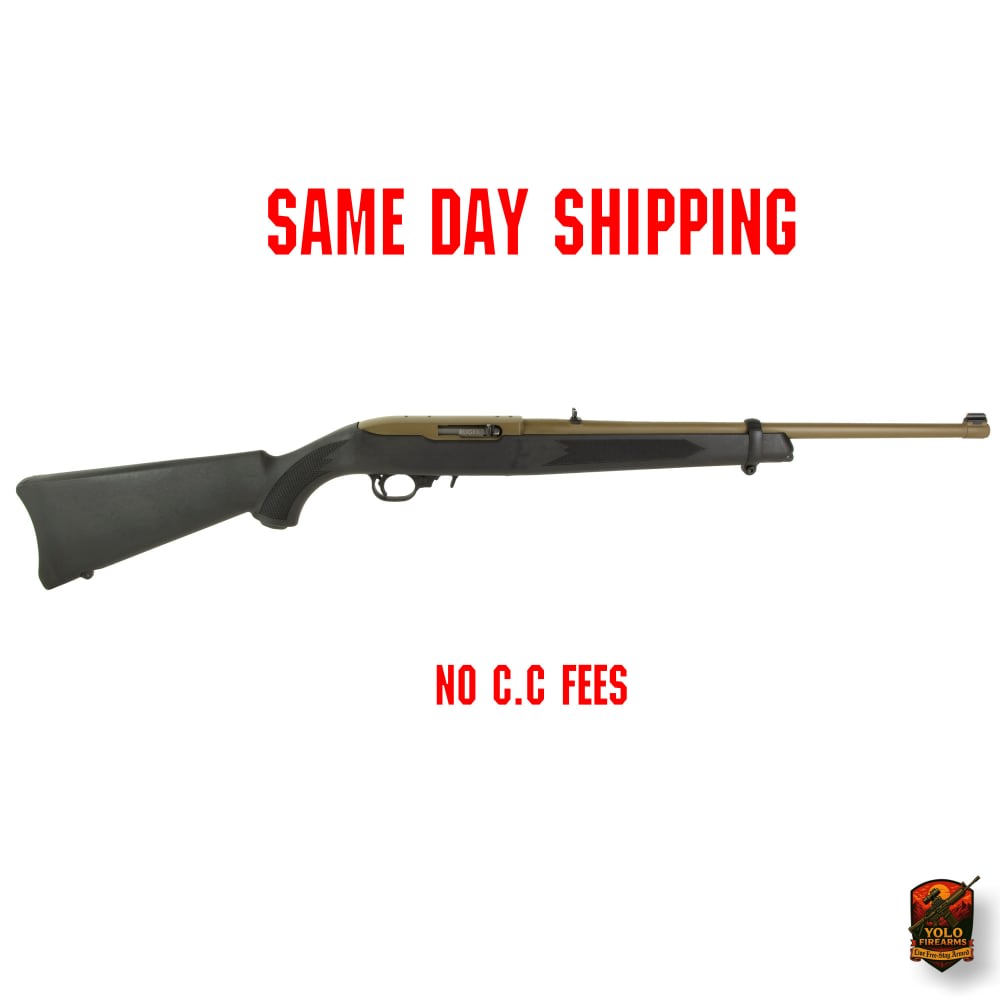 RUGER 10/22 CARBINE .22 LR 18.5" FDE CERAKOTE 10RD -img-0
