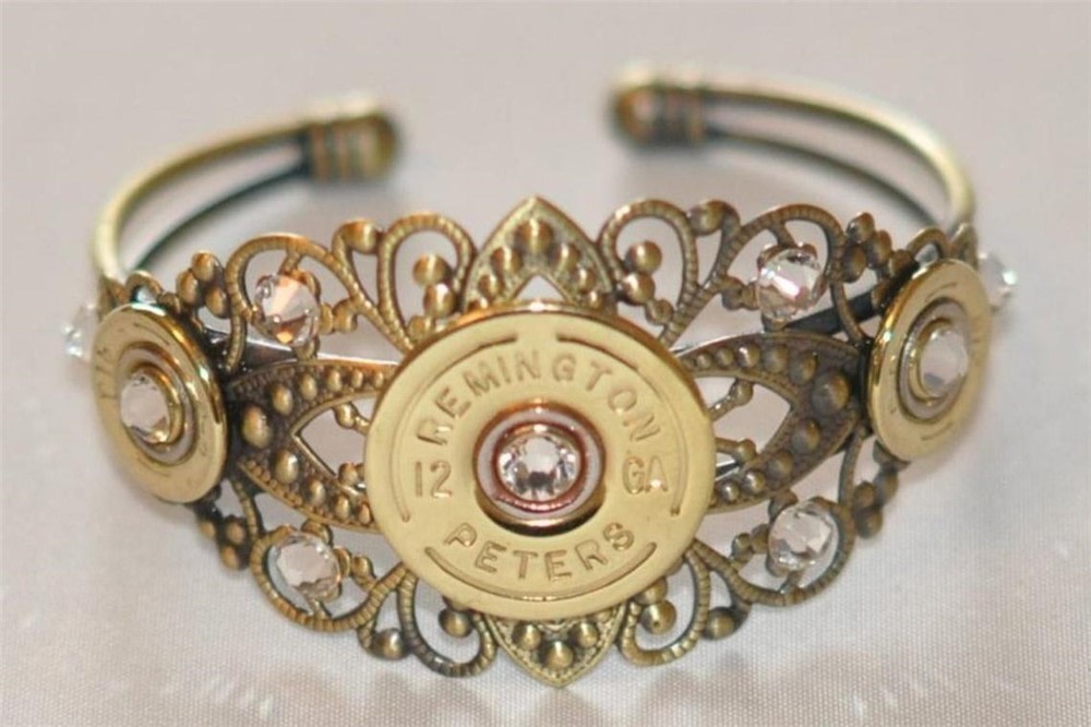 Vintage Remington Peters 12 Gauge & 410 Gauge Shotgun Shell Cuff Bracelet-img-0