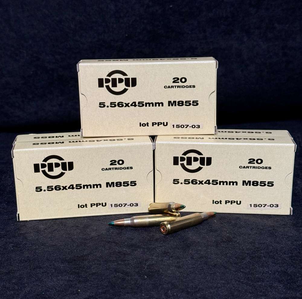 100rds PPU 5.56 NATO Green Tip M855 -img-0