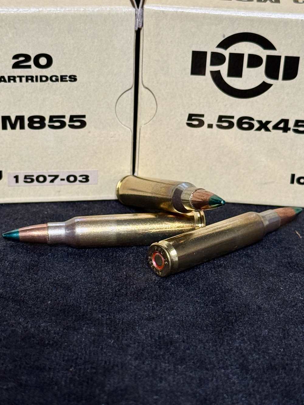 100rds PPU 5.56 NATO Green Tip M855 -img-1