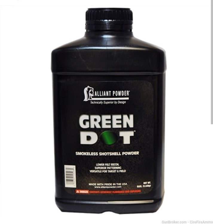 Alliant Green Dot Smokeless Shotshell Powder 8 Lb greendot -img-0