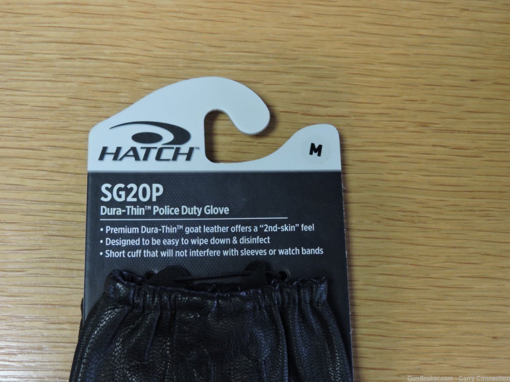 HATCH SG20P DURA-THIN POLICE DUTY GLOVE MEDIUM MENS GOAT LEATHER-img-1