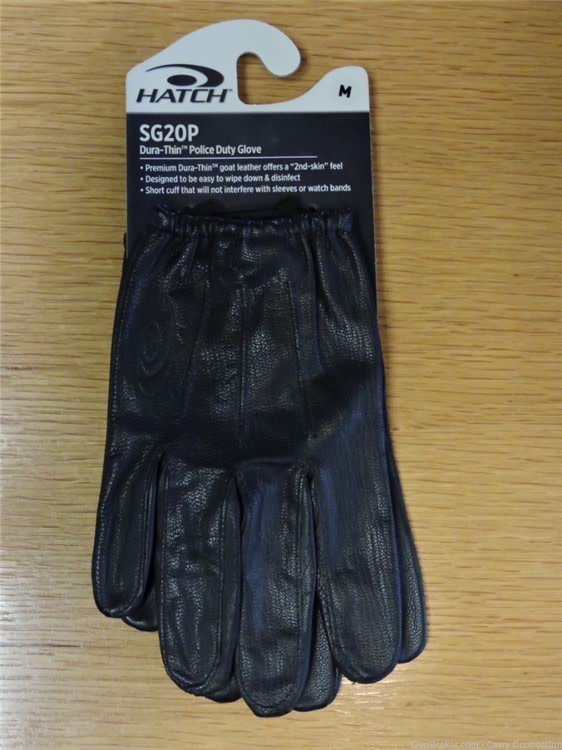 HATCH SG20P DURA-THIN POLICE DUTY GLOVE MEDIUM MENS GOAT LEATHER-img-0