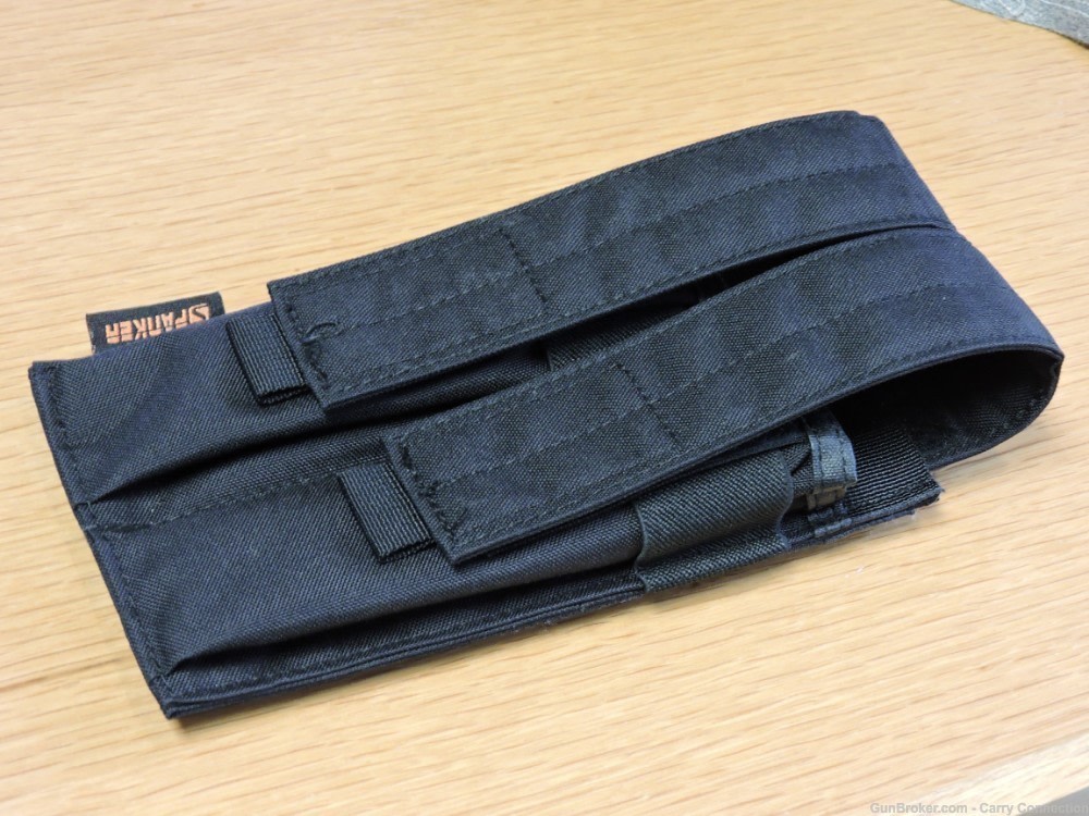 Double Magazine Molle Pouch Pistol Black Spanker -img-0