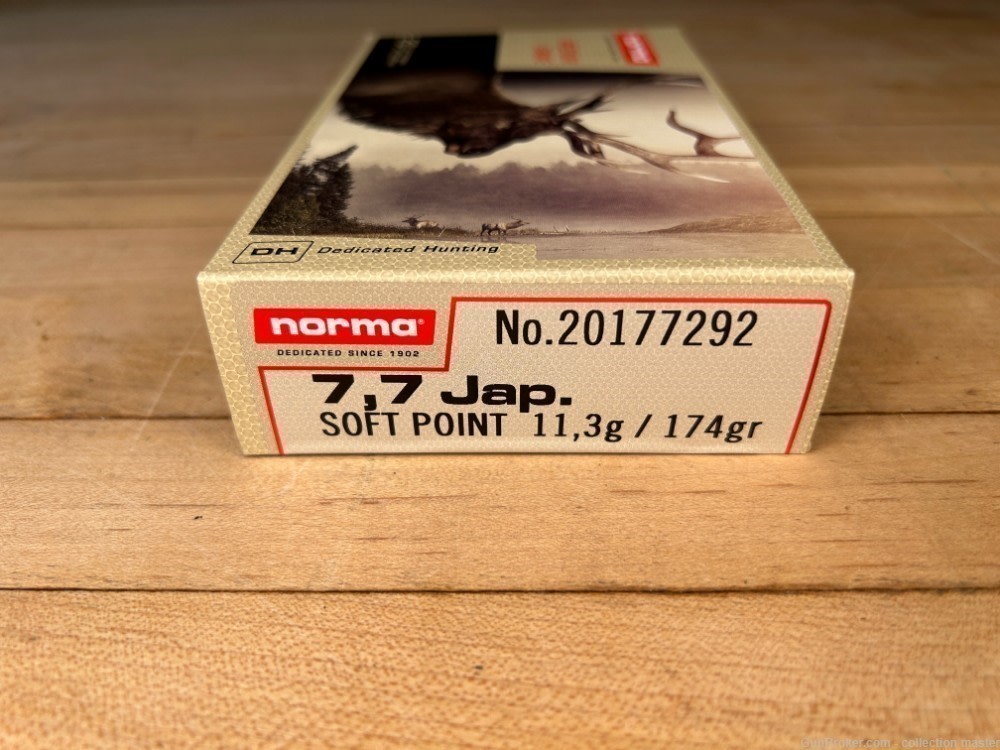 Norma 7.7 Jap 174 Grain GR Soft Point Ten Box 200 Rounds Japanese Newly MFG-img-1
