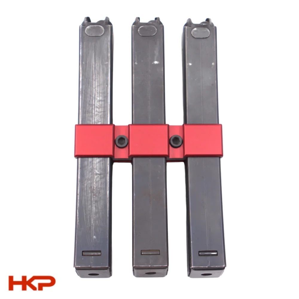HK MP5, SP5, MP5K, SP5K Magazine Clamp - Tri-Lock - 9mm - Red-img-2