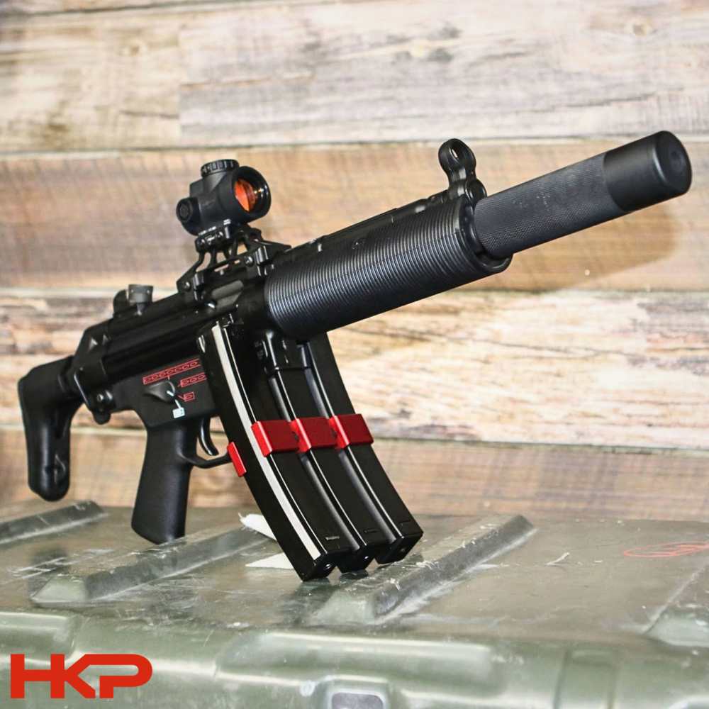 HK MP5, SP5, MP5K, SP5K Magazine Clamp - Tri-Lock - 9mm - Red-img-4