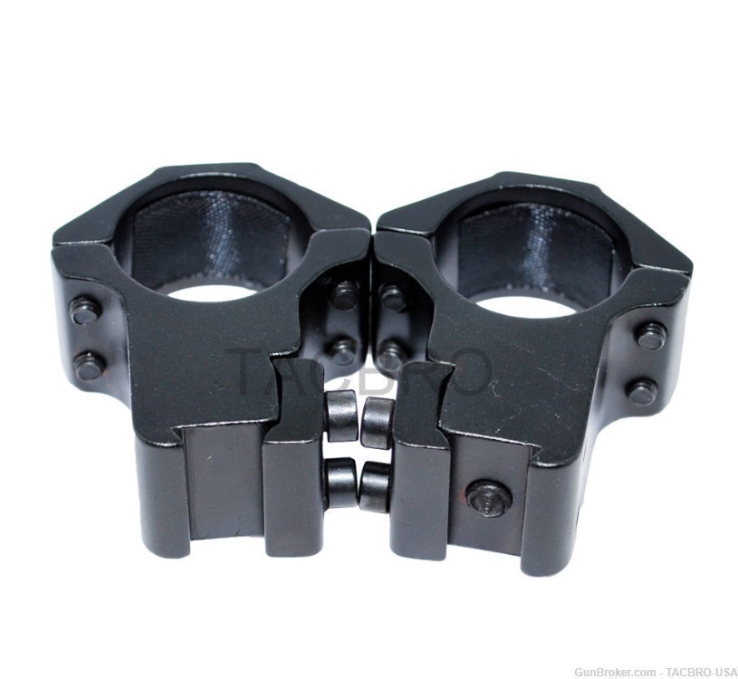 TACBRO Scope Mount 1 Pair 11mm 3/8inch Dovetail 25mm 1" Ring High Profile-img-1
