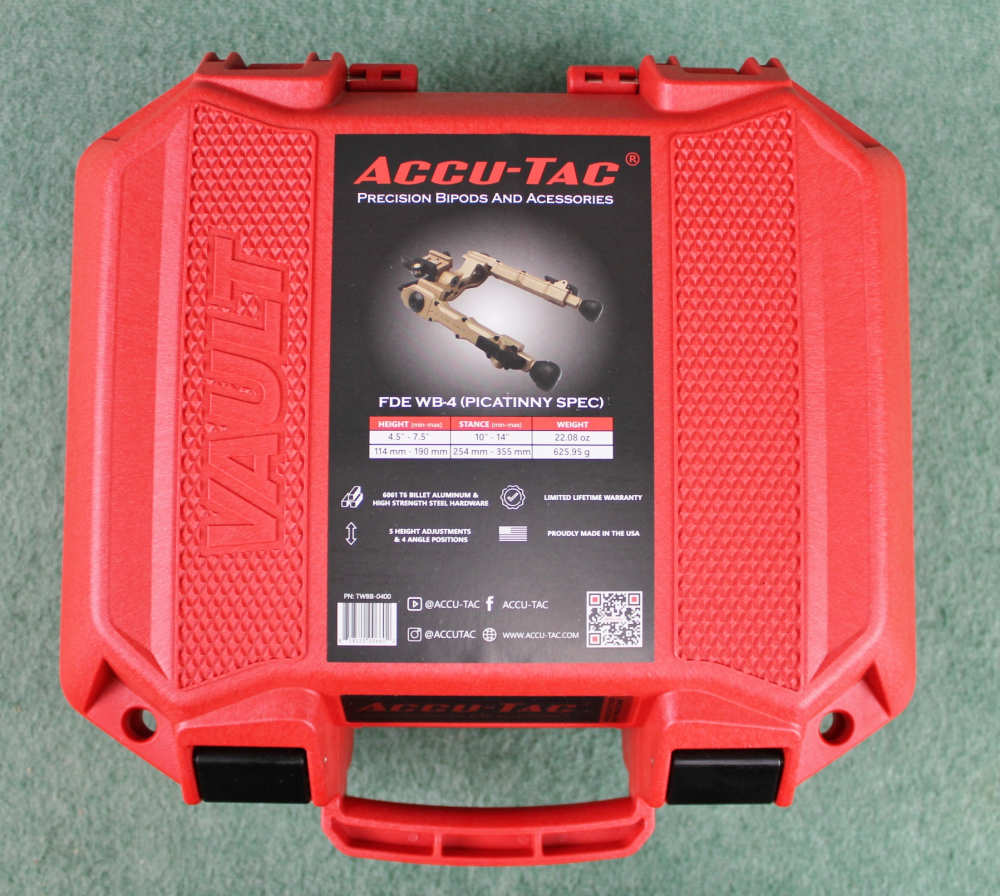 Accu-Tac WB-4 Flat Dark Earth Quick Detach Pincatinny Mounted Bipod -img-1