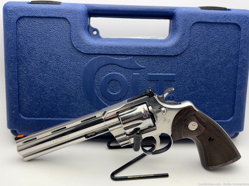 Colt Python 6" Barrel 357 Magnum Mint Condition With Factory Case-img-0